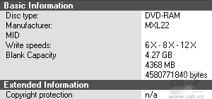 LG GSA-H12N - CDspeed DVD-RAM 12× info