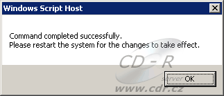 SLMGR dokončil příkaz -rearm SLMGR dokončil příkaz -rearm