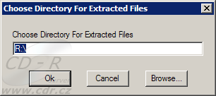 Výzva k zadání cesty pro rozbalení SP3 pro Windows XP Výzva k zadání cesty pro rozbalení SP3 pro Windows XP