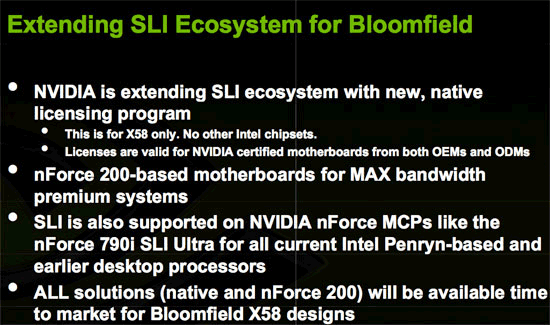 nVidia SLI na Intel X58 bez nForce 200 nVidia SLI na Intel X58 bez nForce 200