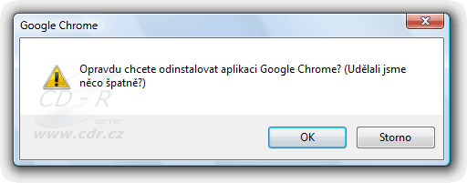 Google Chrome: Odinstalace
