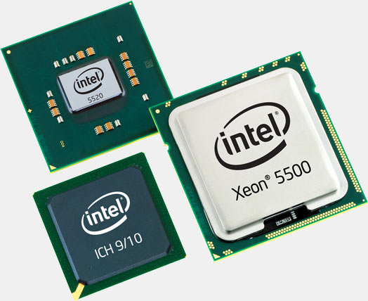 Intel Xeon 5500, Intel 5520 IOH, Intel ICH9/10