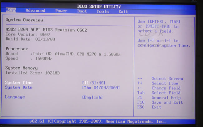 BIOS v. 0602 - Main