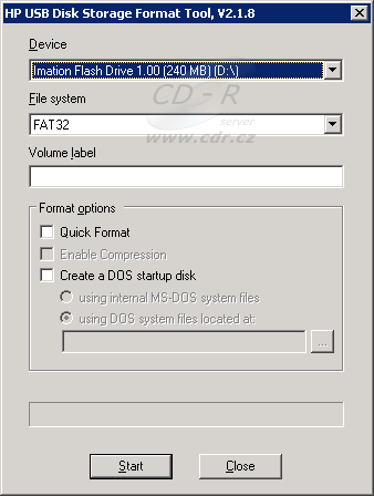 Aplikace HP USB Disk Storage Format Tool Aplikace HP USB Disk Storage Format Tool