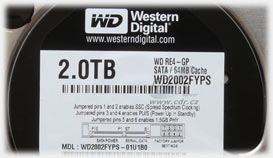 WD2002FYPS - výrobní štítek
