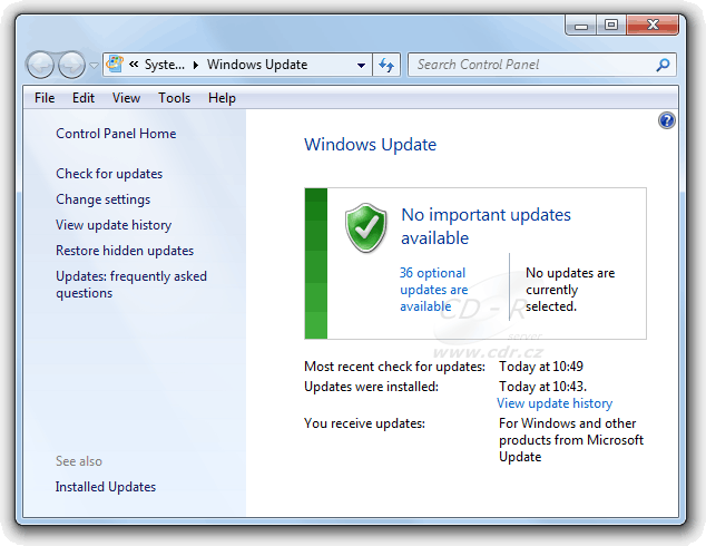 Windows Update - Windows 7 Windows Update - Windows 7