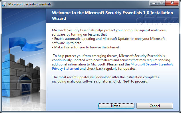 Microsoft Security Essentials: Instalátor Microsoft Security Essentials: Instalátor
