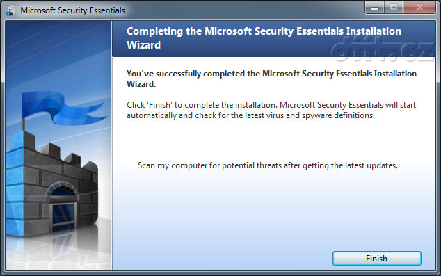 Microsoft Security Essentials: Dokončení instalace, výzva k aktualizaci Microsoft Security Essentials: Dokončení instalace, výzva k aktualizaci