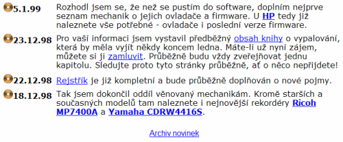 První texty na CDR.CZ První texty na CDR.CZ