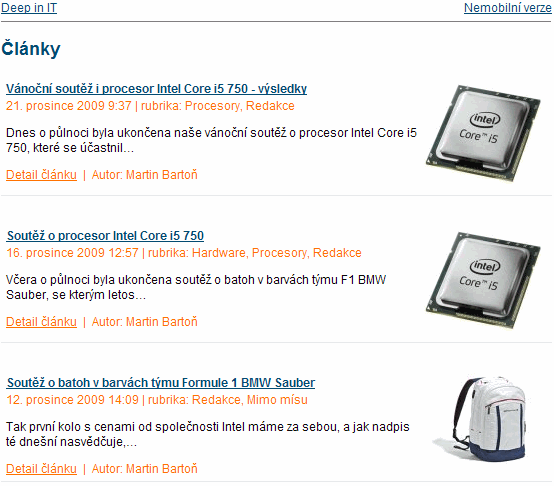 Diit.cz - mobilní verze Diit.cz - mobilní verze