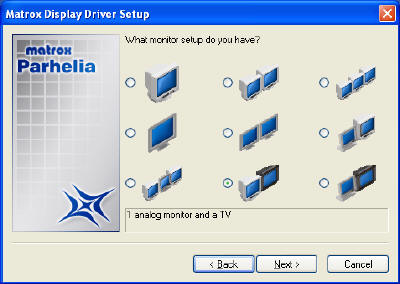 Výběr připojených CRT a LCD monitorů a TV Výběr připojených CRT a LCD monitorů a TV