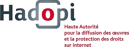 Dřívější HADOPI logo s neoprávněně užitým fontem Bonjour Dřívější HADOPI logo s neoprávněně užitým fontem Bonjour