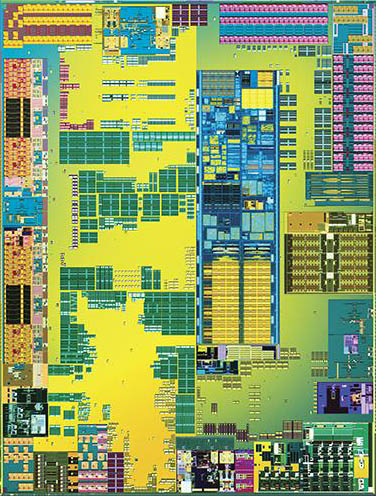 Intel Atom Z670 „Lincroft“ - snímek křemíku