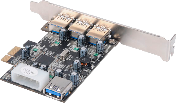 Akasa AK-PCCU3-03 - čtyřportový USB 3.0 PCI Express ×1 řadič Akasa AK-PCCU3-03 - čtyřportový USB 3.0 PCI Express ×1 řadič