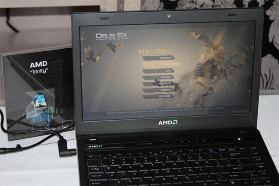 AMD Trinity notebook Deus Ex