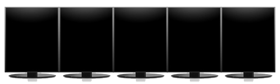AMD Eyefinity 5×1 portrait AMD Eyefinity 5×1 portrait