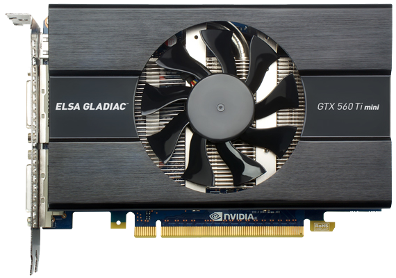 ELSA Gladiac GeForce GTX 560 Ti mini - front