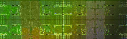 Nvidia Fermi die výřez Nvidia Fermi die výřez