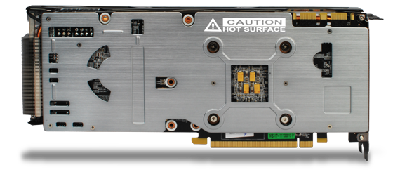 KFA2 MDT X4 GTX 580 EX OC backplate KFA2 MDT X4 GTX 580 EX OC backplate