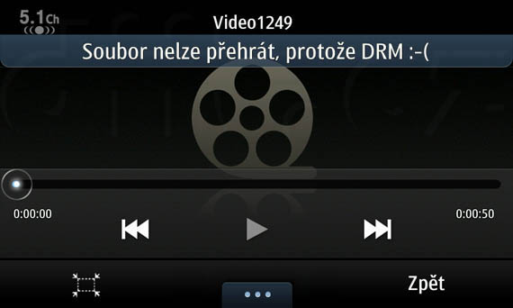 Soubor nelze přehrát, protože DRM :-( Soubor nelze přehrát, protože DRM :-(