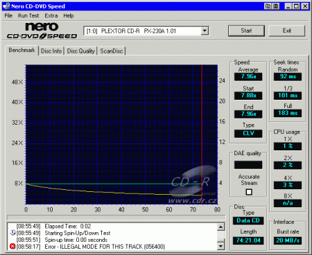 Plextor PX-230A - CDspeed čtení CD-ROM silent