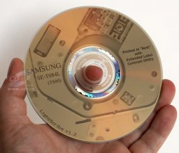 Hotový LightScribe výtisk na CD-R Verbatim LightScribe v1.2