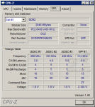 CPU-Z: SPD pamětí OCZ Reaper HTC