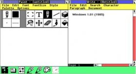 Windows 1.01 - první náznaky Taskbaru