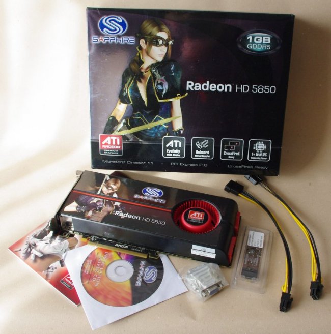 Sapphire Radeon HD 5850 v testu: obsah balení