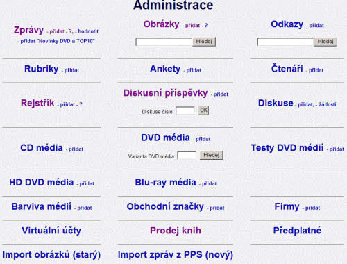 CD-R server administrace CD-R server administrace