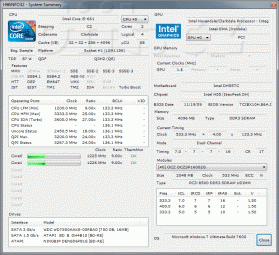 HWiNFO32: Intel Core i5 661, Intel DH55TC