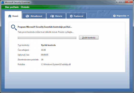 Microsoft Security Essentials v češtině