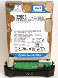 i-tec MySafe USB3 HDD - uvnitř 2,5″ disk WD Scorpio Blue