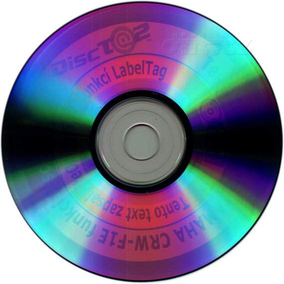 LabelTag - 8cm SuperAZO CD (sken) - Disc T@2 (Yamaha F1) + LabelTag (LiteOn iHAS524)