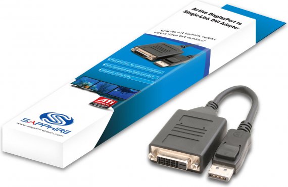 DisplayPort - Single-Link DVI aktivní adaptér Sapphire