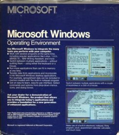 Microsoft Windows 1.0 obal back