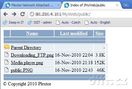 Plextor PX-NAS2 - Application - Web Puiblishing