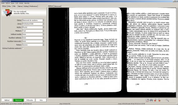 VueScan 9: sken knihy