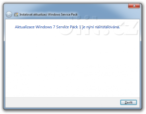Instalace Windows 7 SP1 dokončena