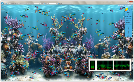 Internet Explorer 9 RC - test FishTank