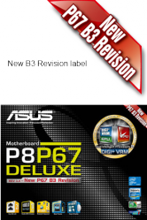 ASUS P8P67 Deluxe - krabice s „B3 Revision“ štítkem