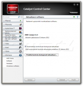 AMD Catalyst Control Center 11.4 - aktualizace AMD Catalyst Control Center 11.4 - aktualizace