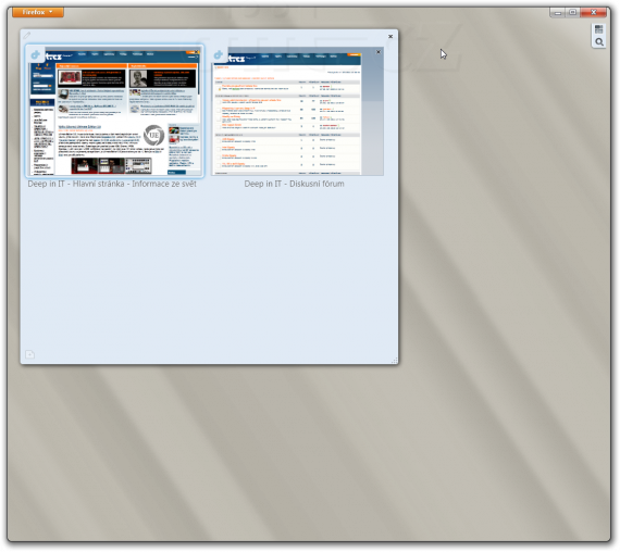 Firefox 4 - Skupiny panelů Firefox 4 - Skupiny panelů