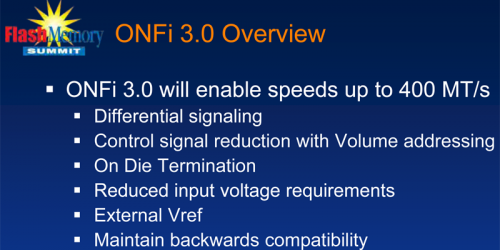 ONFi 3.0 - Summary