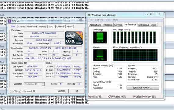 Core i7 995X přetaktovaný na 4,7 GHz
