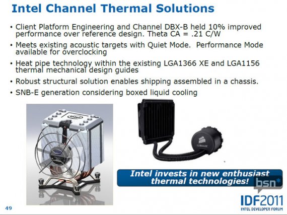 Intel zvažuje k „Sandy Bridge-E“ procesorům přidávat vodní chlazení