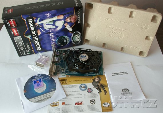 Sapphire Radeon HD 6670: obsah balení Sapphire Radeon HD 6670: obsah balení