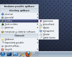 Mageia 1: hlavní nabídka Mageia 1: hlavní nabídka