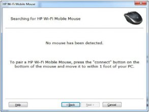HP Wi-Fi Mobile Mouse - párování - myš nenalezena
