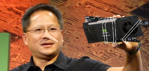 Jen-Hsun Huang na GTC 2009 s atrapou Fermi - parodie Jen-Hsun Huang na GTC 2009 s atrapou Fermi - parodie